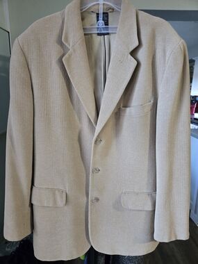Claiborne Light Beige Men's Sport Coat - Three-Button Blazer
